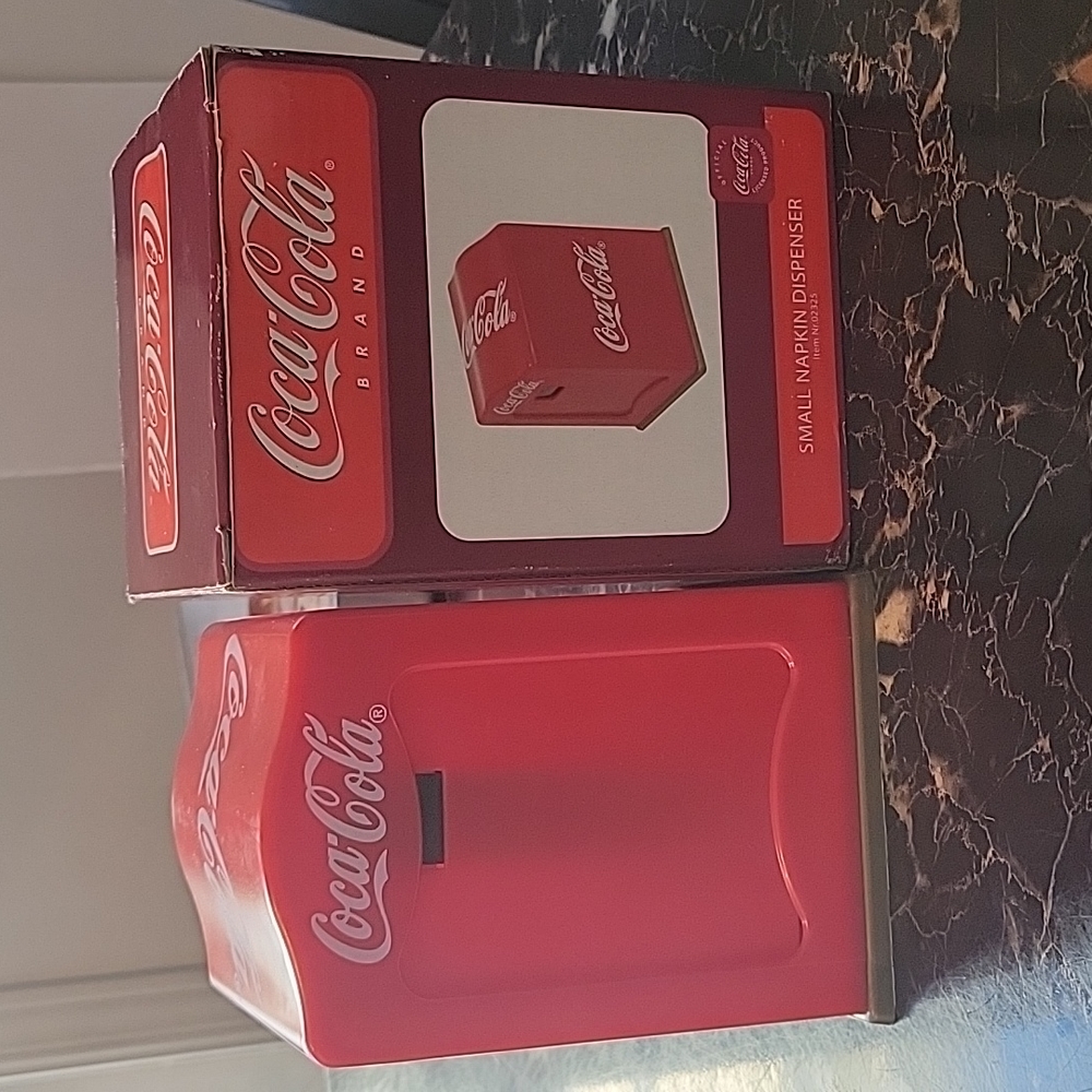Vintage Retro Coca-Cola Brand Small Napkin Dispenser - Official Licensed in box